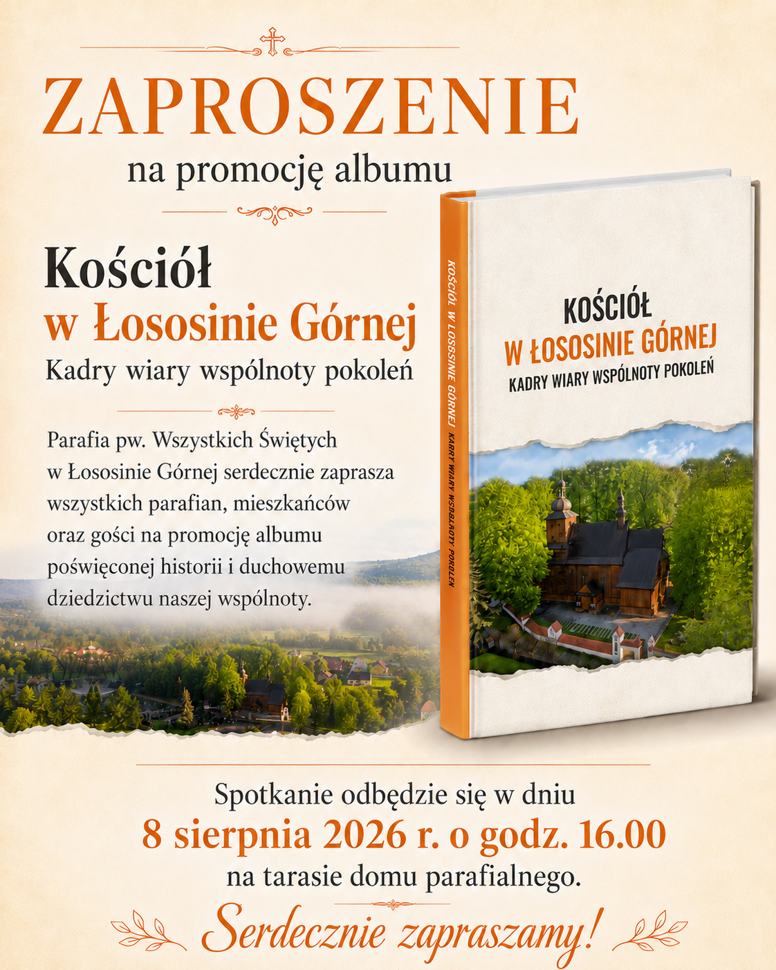 „Kościół w Łososinie Górnej. Kadry wiary wspólnoty pokoleń” – 8 sierpnia 2026