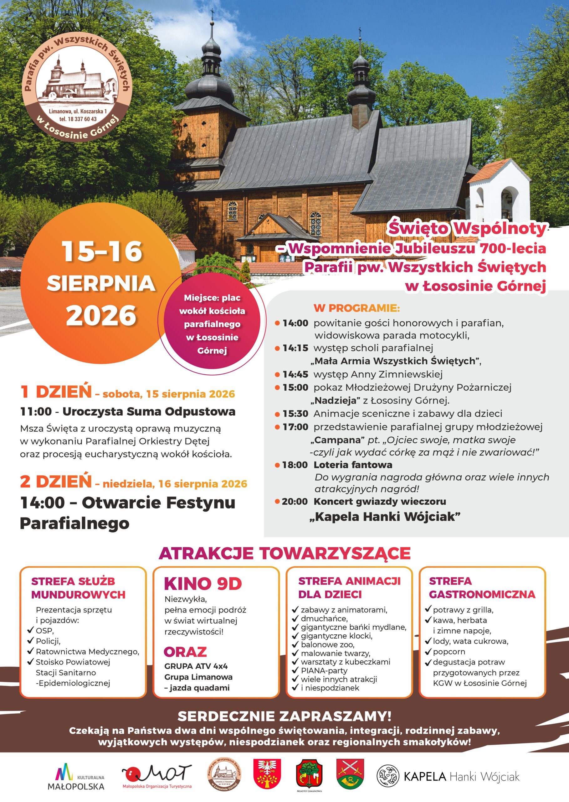 Święto Wspólnoty – wspomnienie Jubileuszu 700-lecia Parafii w Łososinie Górnej
